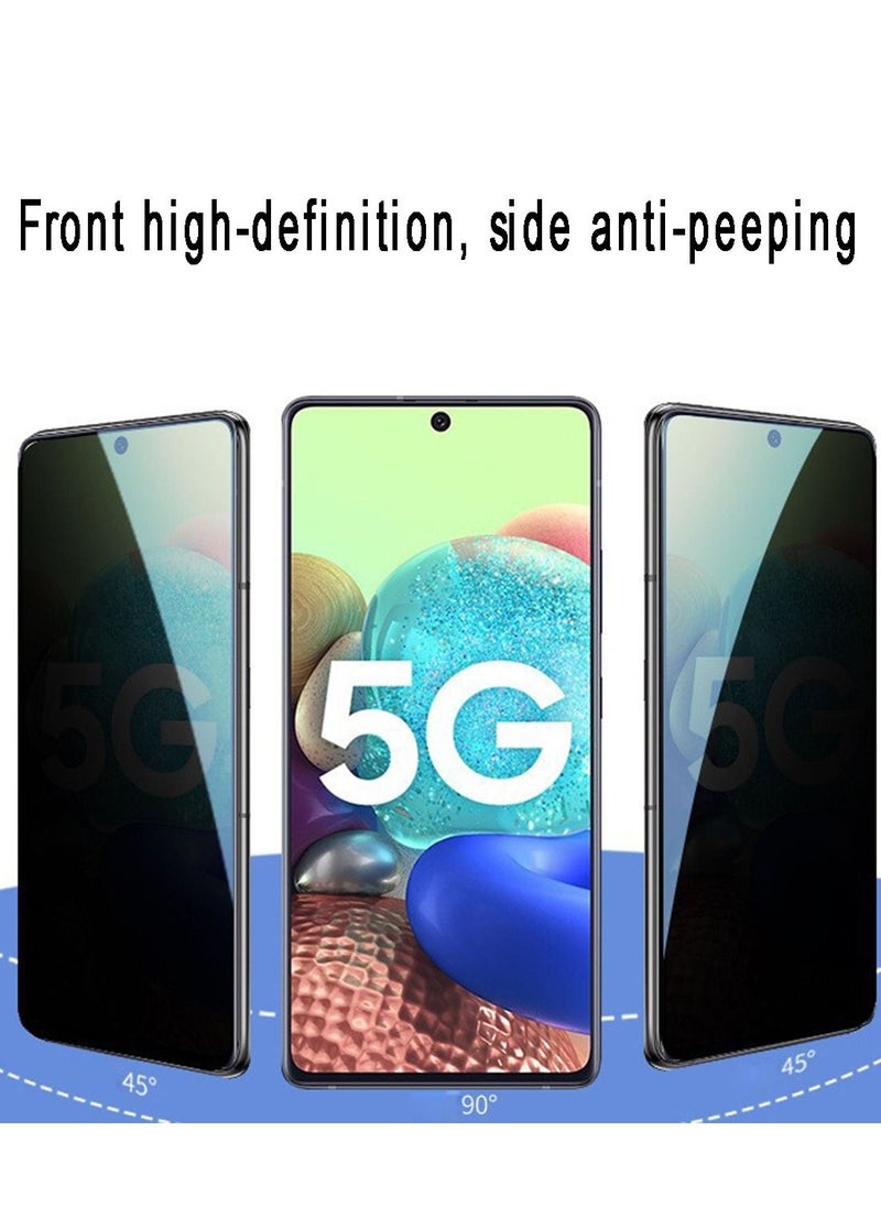 Youque 2 Pack HD Full Privacy Anti-spy Anti-Peeping  Screen Protector Tempered Glass for  Anti for Samsung Galaxy A73  - Image 2