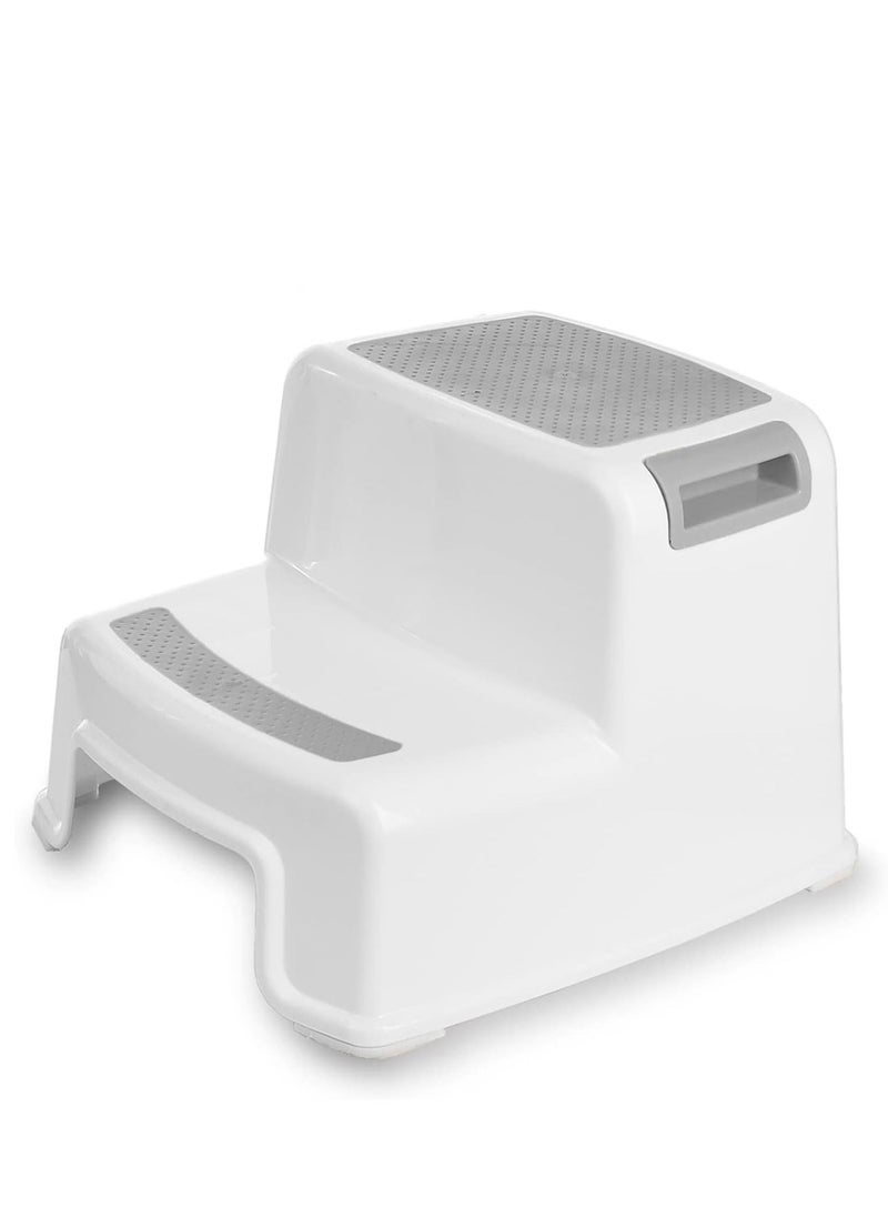 Arabest Toilet Training Step Stool, 2 Tier Toddler Potty Stool Anti Slip and Easy to Carry, Children's Step Stool for Bathroom and Kitchen  - Image 1
