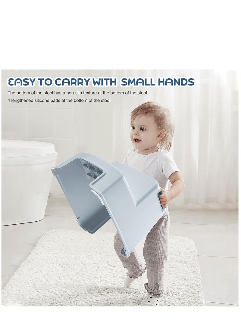 Arabest Toilet Training Step Stool, 2 Tier Toddler Potty Stool Anti Slip and Easy to Carry, Children's Step Stool for Bathroom and Kitchen  - Image 3