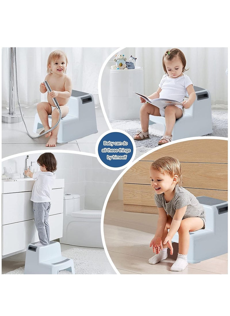 Arabest Toilet Training Step Stool, 2 Tier Toddler Potty Stool Anti Slip and Easy to Carry, Children's Step Stool for Bathroom and Kitchen  - Image 4