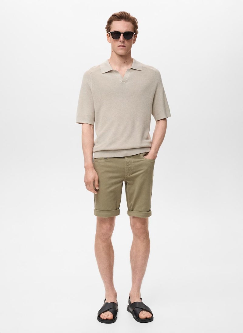 Mango Man Slim-Fit Denim Bermuda Shorts  - Image 4