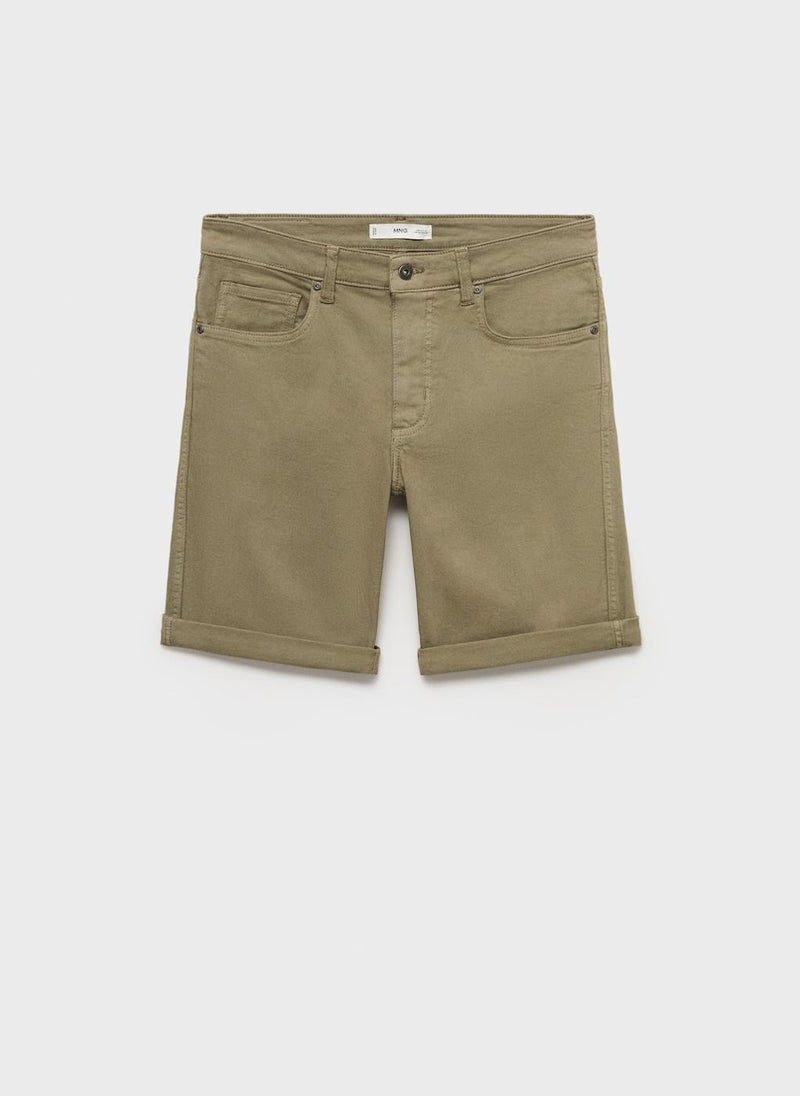 Mango Man Slim-Fit Denim Bermuda Shorts  - Image 5