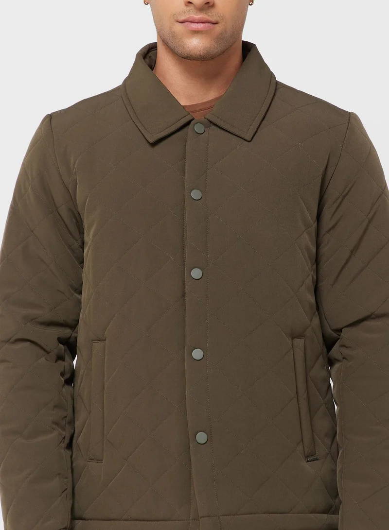 Seventy Five Men's Quilted Bomber Jacket