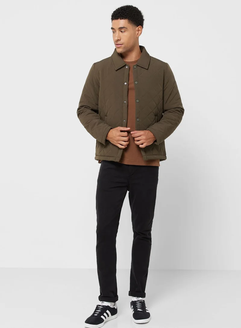 Seventy Five Men's Quilted Bomber Jacket