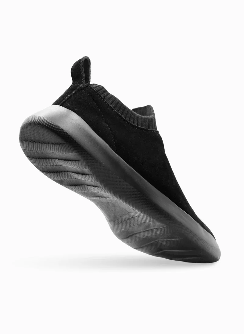 DUOZOULU Black SK Clear Suede Trainer  | Best Price UAE