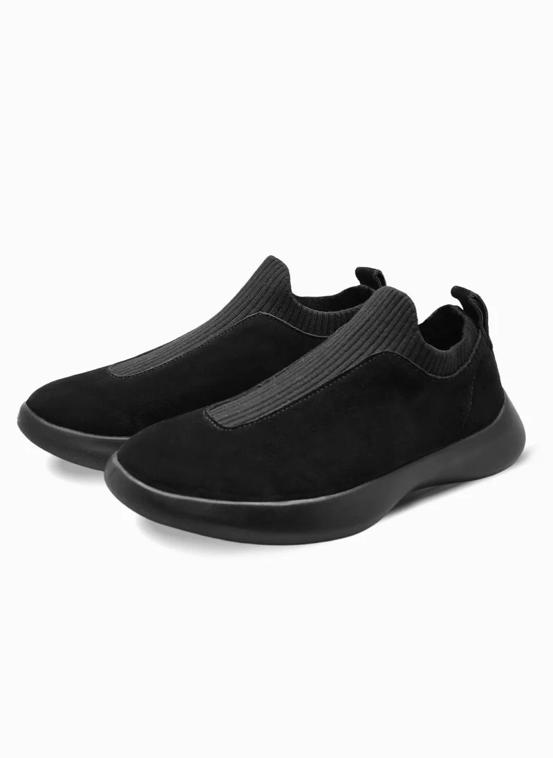 DUOZOULU Black SK Clear Suede Trainer  | Best Price UAE