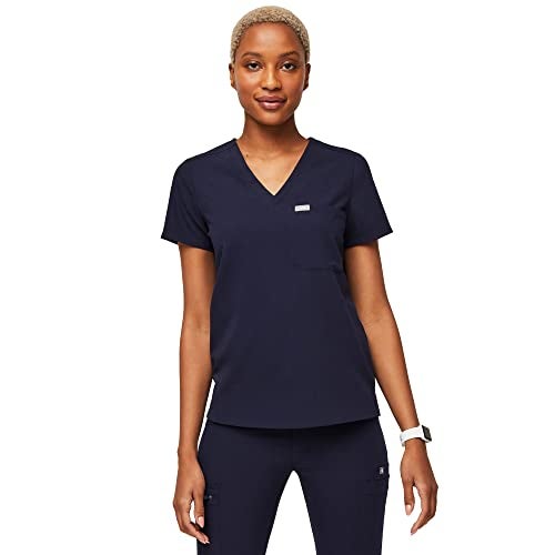 FIGS Catarina One-Pocket Scrub Top for Women — Navy Blue, XXS - Image 1