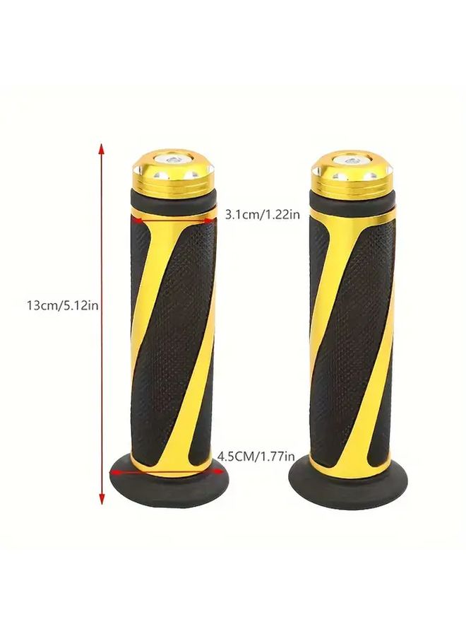 Universal Lockable Rubber Mountain Bike Handlebar Grip Cycling Accessories Golden - Image 2
