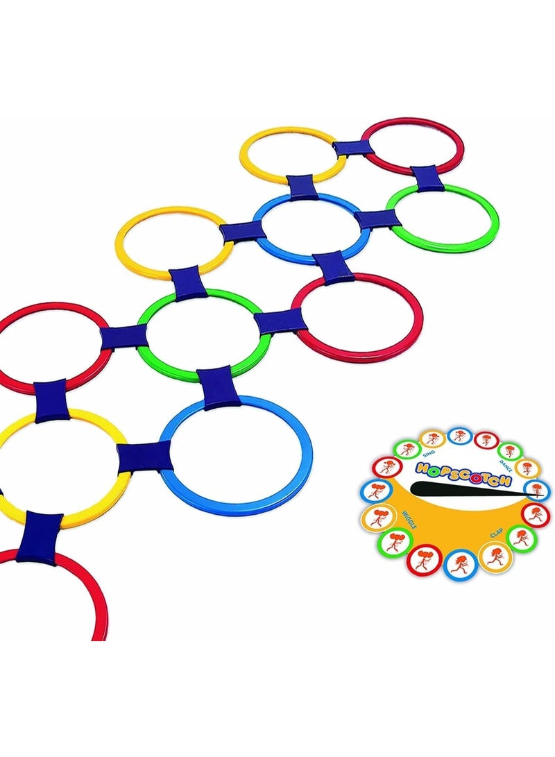 لعبة هوپسكوت للأطفال – مجموعة حلقات ملونة للقفز وتنمية التوازن والمهارات الحركية – مناسبة لعمر 6 سنوات فأكثر – لعبة تعليمية وترفيهية داخل المنزل - Image 3