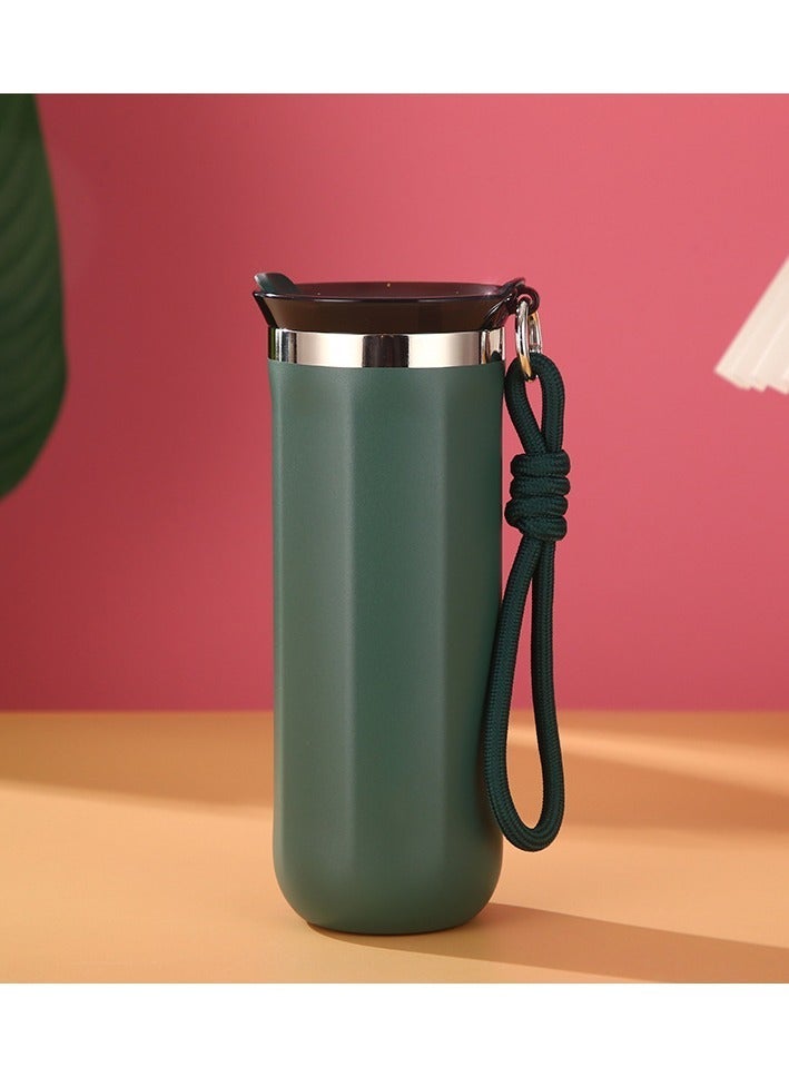 بيوينتي كوب قهوة سفر 500 مل فولاذ المقاوم للصدأ فراغ الجليد والمشروبات الساخنة معزولة الكأس للمكتب المنزلي الأعمال في الهواء الطلق (خضراء) - Image 1