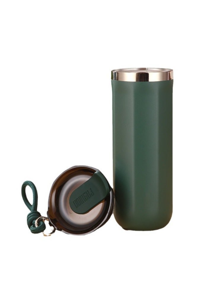 بيوينتي كوب قهوة سفر 500 مل فولاذ المقاوم للصدأ فراغ الجليد والمشروبات الساخنة معزولة الكأس للمكتب المنزلي الأعمال في الهواء الطلق (خضراء) - Image 2