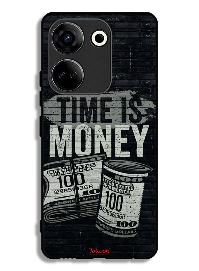 Tolwak Tecno Camon 20 Protective Case Cover Time Is Money - Image 1