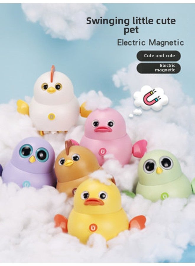 Same Style Internet Celebrity Electric Magnetic Swing Duck Toy Cute Chicken Small Team 6 Gift Boxes-Color:6-Piece Gift Box  - Image 5