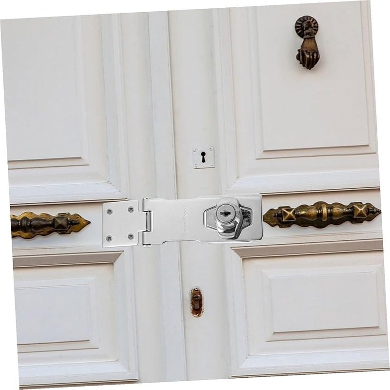 Zinc Alloy Latch Lock with Keys Corrosion Resistant Safety Hasp for Door Cabinet Luggage - Image 4