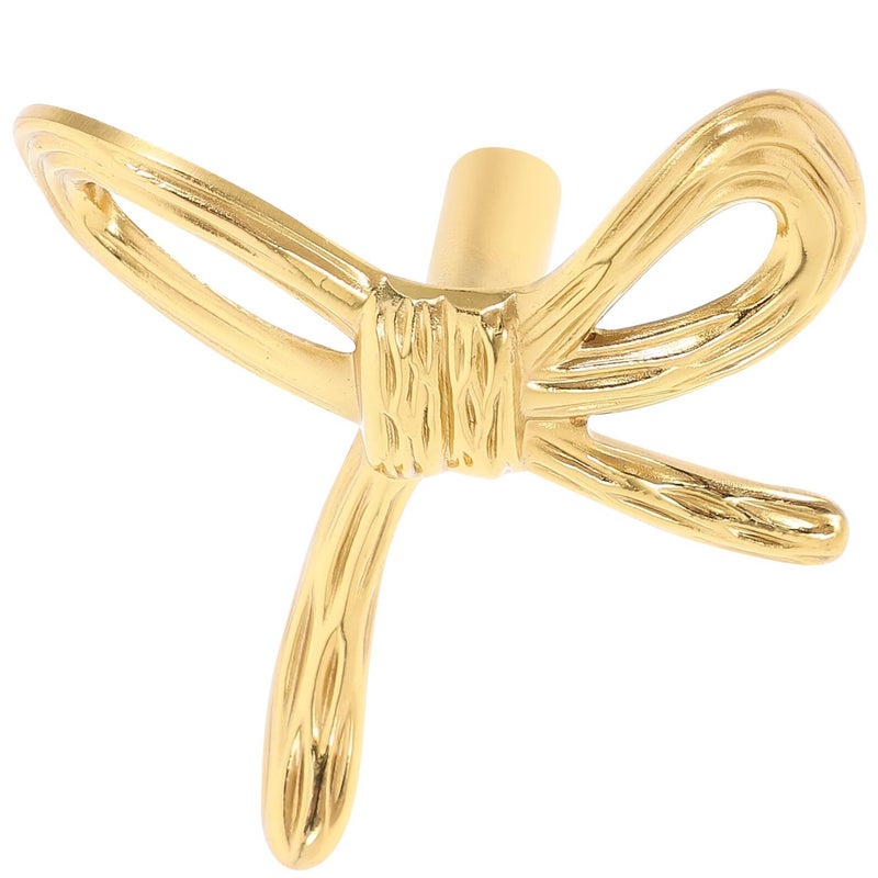 Brass Bowknot Cabinet Handle Small Drawer Pull Wardrobe Knob 55x58x25mm - Image 2