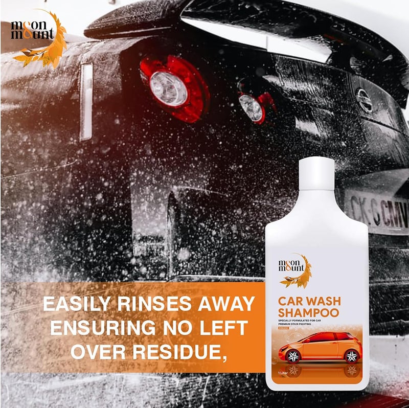 Moon & Mount Car Shampoo 1L - Orange Scent, High Foam pH Balanced Wash for Cars, Bikes, Trucks, Protective Shine - Great Indian Festival 2025 Diwali Car Care - Image 2