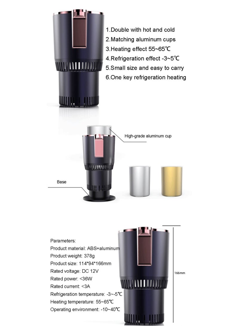 Generic Upgrade Design LED Touch Screen 12V car office cup Car Heating Cooling Cup Warmer Cooler Smart Car Cup Mug Holder  - Image 4