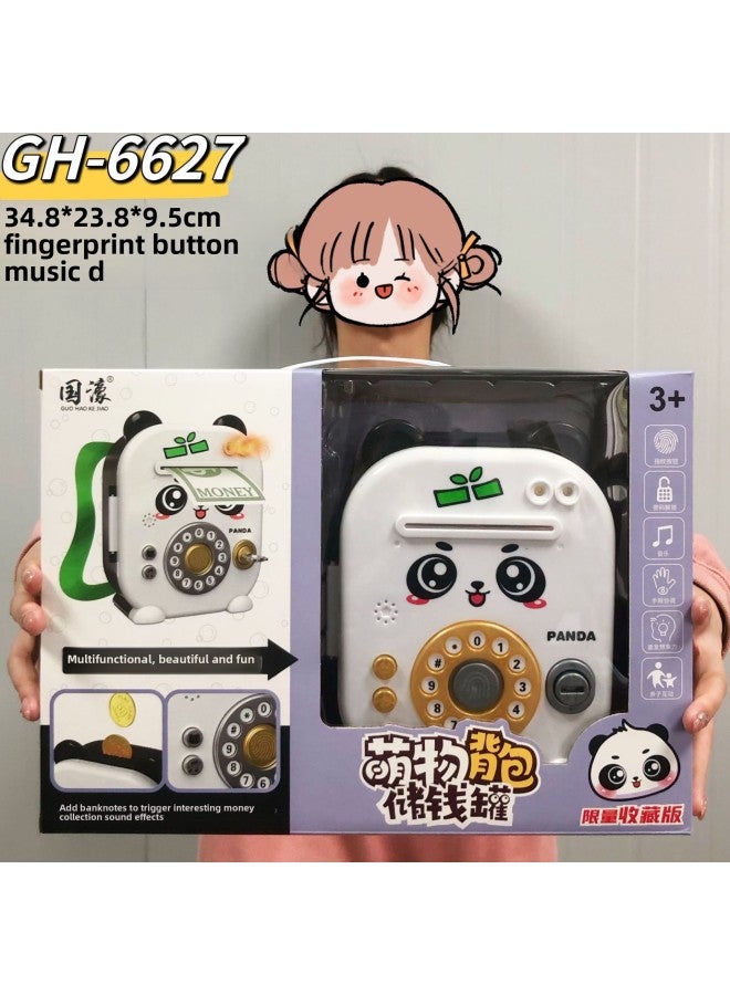 Educational Institution Toy Piggy Bank Storage Backpack Piggy Bank Suit 39 Mode Stall Children Gift Toys-Color:Panda Backpack Piggy Bank - Image 1
