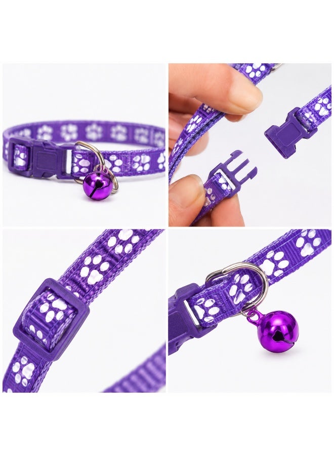 Petto Cat Collar with Bell, Adjustable Kitten Collar, Breakaway Nylon Dog Collar, Anti Strangulation Pet Collar - Image 3