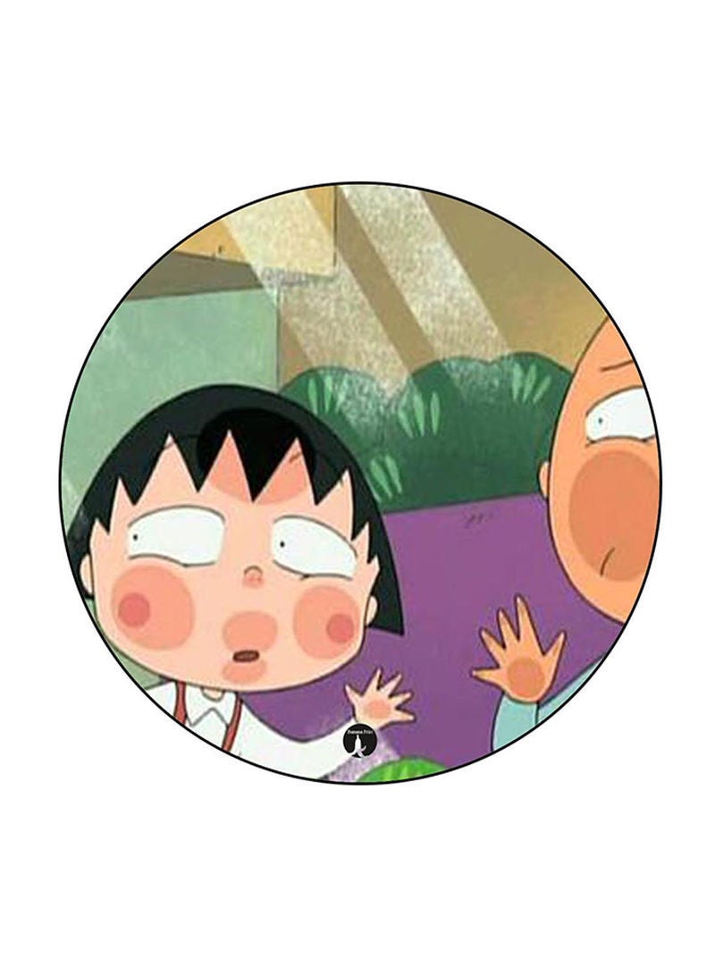 RKN Anime Chibi Maruko Chan Printed Fridge Magnet Round  Multicolour - Image 1