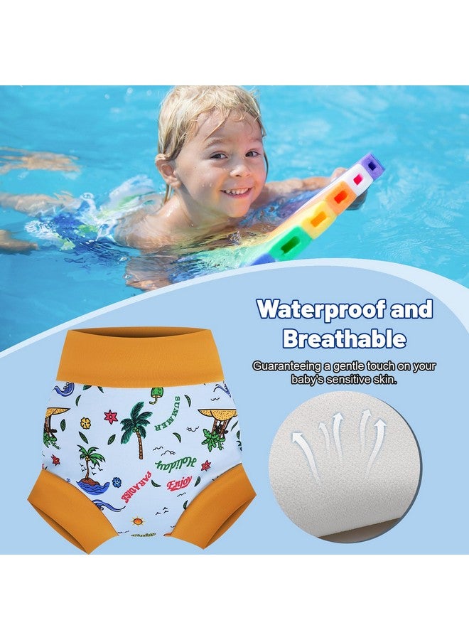 MOEMOE Baby Reusable Swim Diapers 3Pcs Comfortable Waterproof Baby Swim Diapers for Boys Swim Lesson S/2T - Image 1