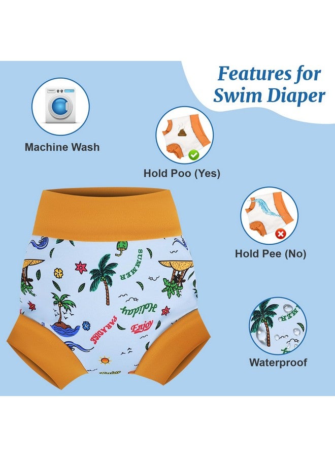 MOEMOE Baby Reusable Swim Diapers 3Pcs Comfortable Waterproof Baby Swim Diapers for Boys Swim Lesson S/2T - Image 3