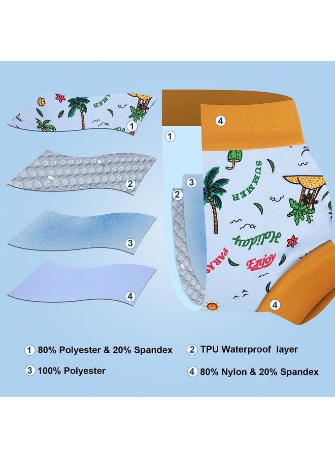 MOEMOE Baby Reusable Swim Diapers 3Pcs Comfortable Waterproof Baby Swim Diapers for Boys Swim Lesson S/2T - Image 4