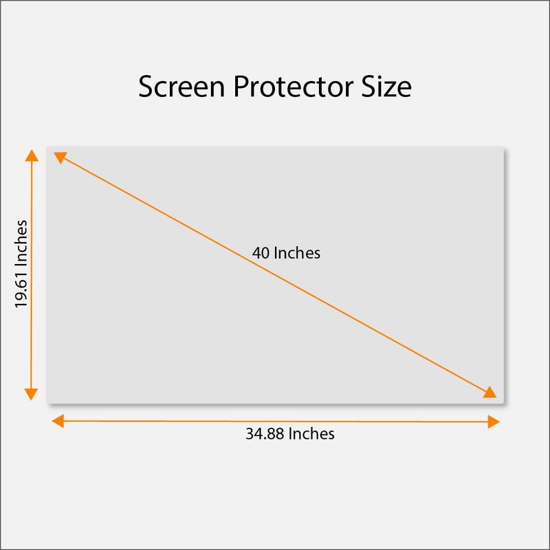 EZ-Pro Screen Protector Anti Blue Light Screen Protector for 40 Inches (Screen measured Diagonally) TV. Filter out Blue Light that relieve computer eye strain and help you sleep better - Image 4