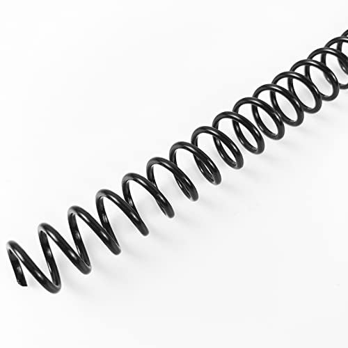 Binditek 100 Pack Plastic Spiral Binding Coils, 10mm(3/8"), 75 Sheet Capacity, 4:1 Pitch, Black, 48Loops, for Letter Size, for Students and Coworkers - Image 1