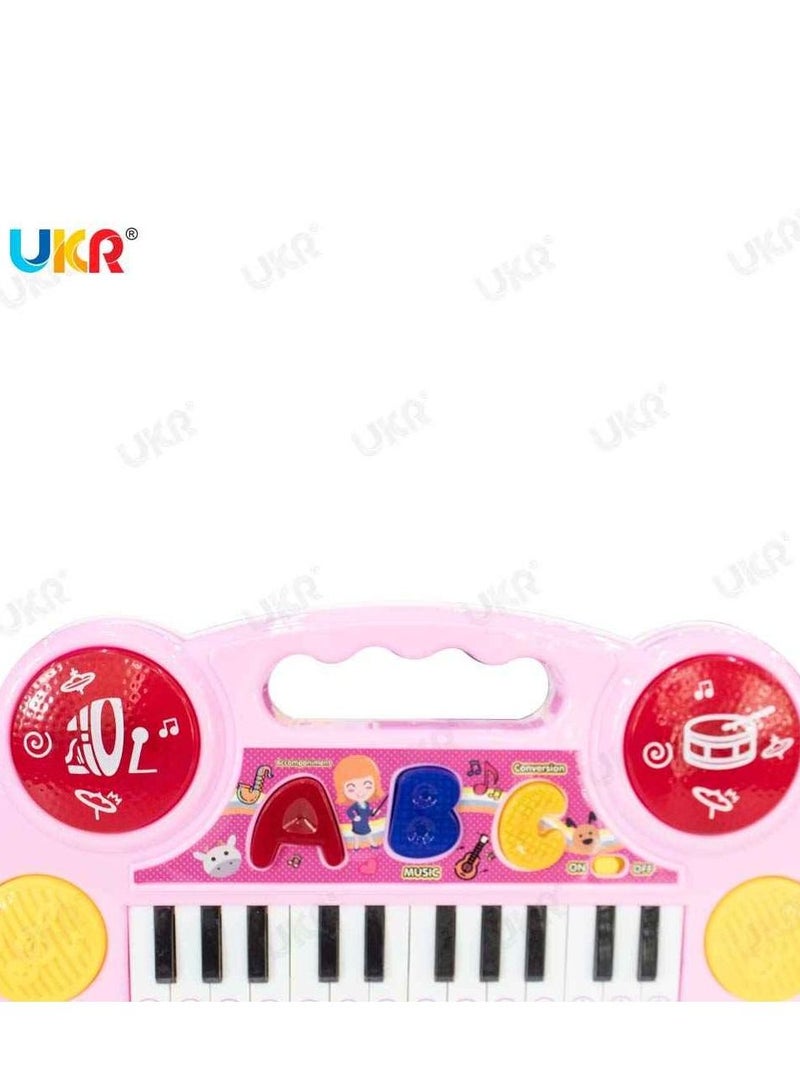 UKR ABC Piano with Dual Speakers – Pink Musical Toy for Kids | Early Learning Piano for Fun & Educational Play | Interactive Sound & Music Toy for Toddlers | Developmental Keyboard for Children | Educational Piano for Kids - Image 4