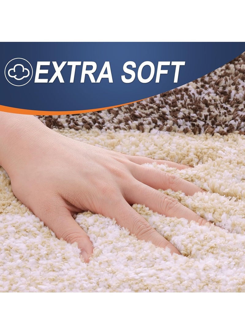 TYCOM Bathroom Rugs Bath Mat 51x76cm Non-Slip Fluffy Soft Plush Microfiber Shower Carpet Rug Machine Washable Quick Dry Ultra Bath Mats for Tub Bathroom and Shower Coffee Brown.  - Image 2