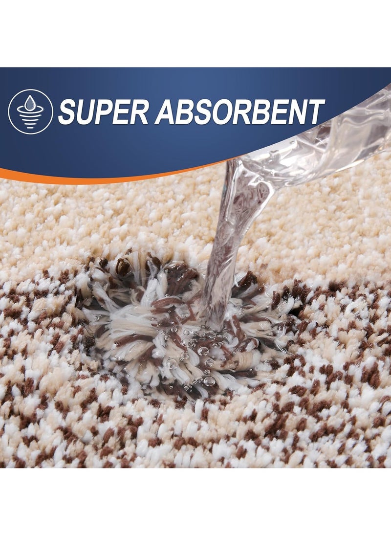 TYCOM Bathroom Rugs Bath Mat 51x76cm Non-Slip Fluffy Soft Plush Microfiber Shower Carpet Rug Machine Washable Quick Dry Ultra Bath Mats for Tub Bathroom and Shower Coffee Brown.  - Image 3