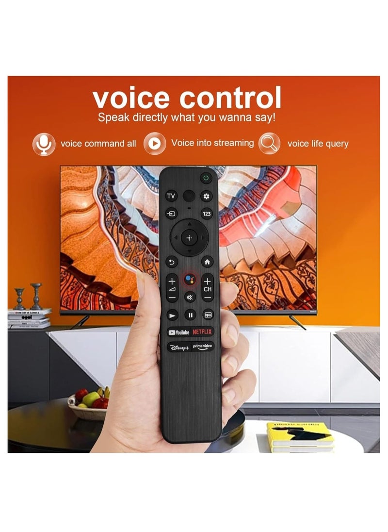 Sony Corporation - New RMF-TX800U MG3-TX800U Voice Remote Control with MIC Fit for Sony Bravia HDR LED Smart 2022 TV KD-50X85K KD-75X85K KD-85X85K XR-65X90K KD-55X80K XR-65A80K XR-55X90K XR-85X95K KD-55X85K KD-43X85K - Image 1