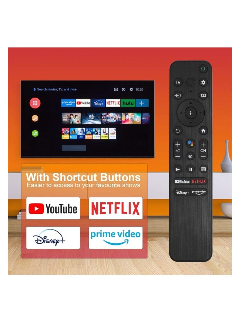 Sony Corporation - New RMF-TX800U MG3-TX800U Voice Remote Control with MIC Fit for Sony Bravia HDR LED Smart 2022 TV KD-50X85K KD-75X85K KD-85X85K XR-65X90K KD-55X80K XR-65A80K XR-55X90K XR-85X95K KD-55X85K KD-43X85K - Image 1