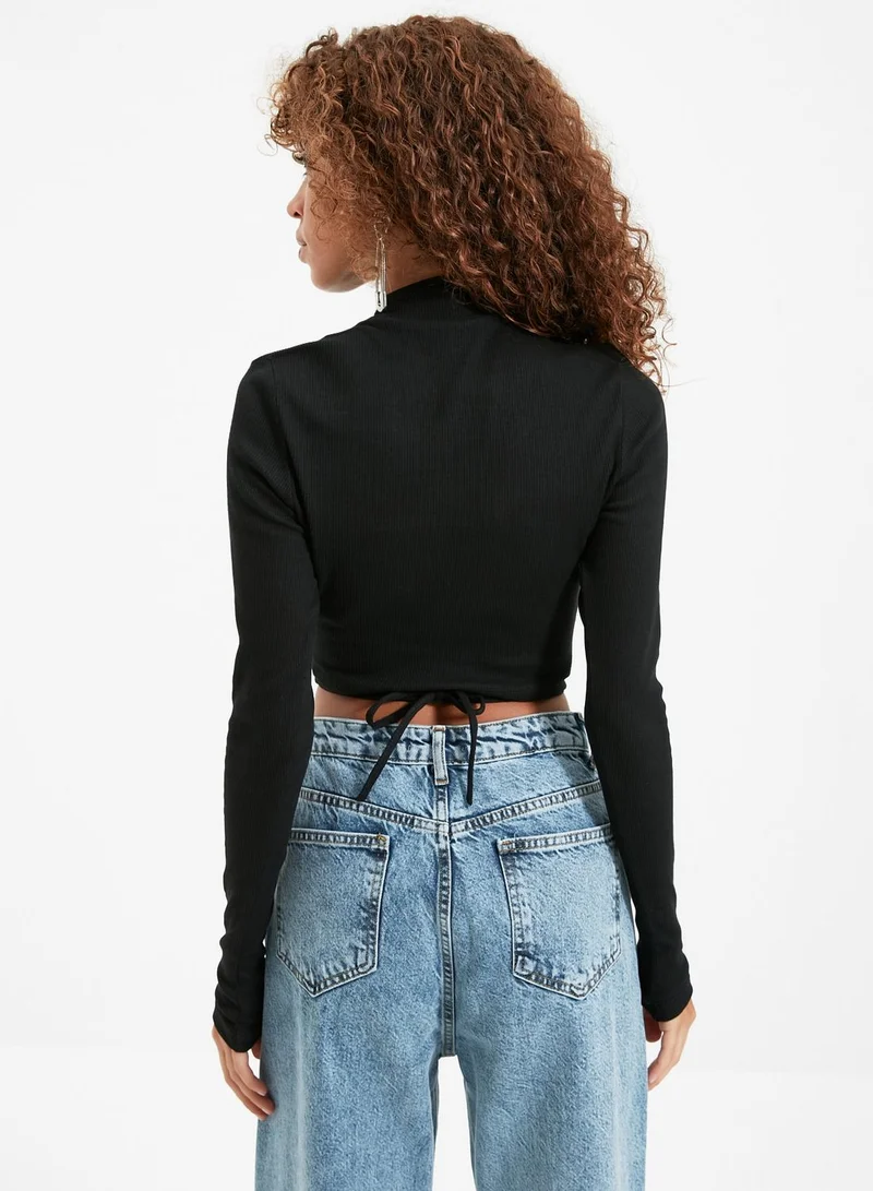 trendyol Drawstring Detail Knitted Top