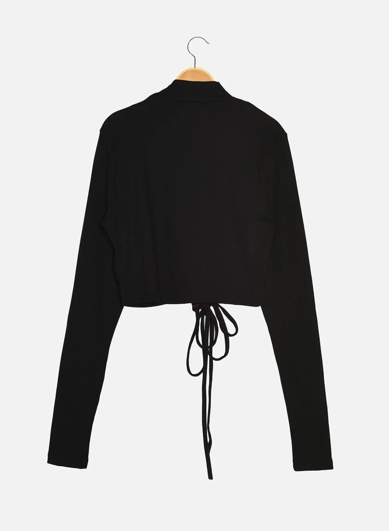 trendyol Drawstring Detail Knitted Top