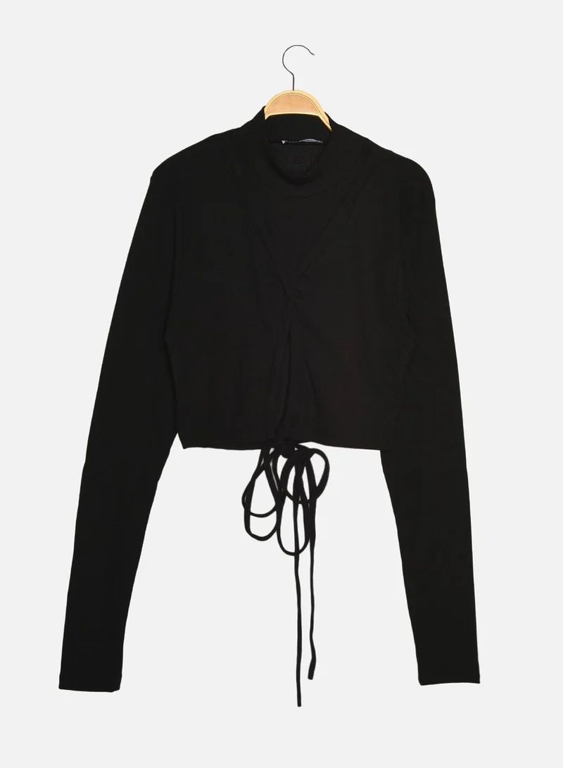 trendyol Drawstring Detail Knitted Top