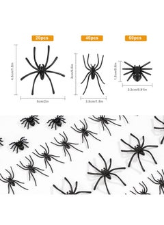 Civaner 120 Pieces Plastic Spiders Plastic Spiders Fake 3 Sizes Tiny Realistic Small Spiders Terror Prank Props For Home And Party Decorations(Black,0.9 X 0.6'', 1.5 X 0.8'', 2 X 1.8'')  - Image 2
