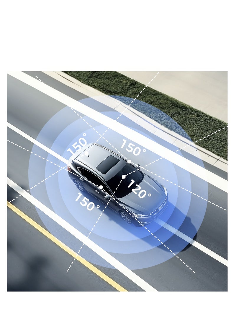 أزدوم - AZDOOM M660 Dash Cam عبارة عن مسجل كاميرا متعدد الكاميرات عالي الجودة بدقة 4K مع ميزات مثل GPS وWi-Fi وBluetooth والتحكم الصوتي وهو يدعم وضع وقوف السيارات مع الفاصل الزمني والتسجيل الحلقي - Image 1