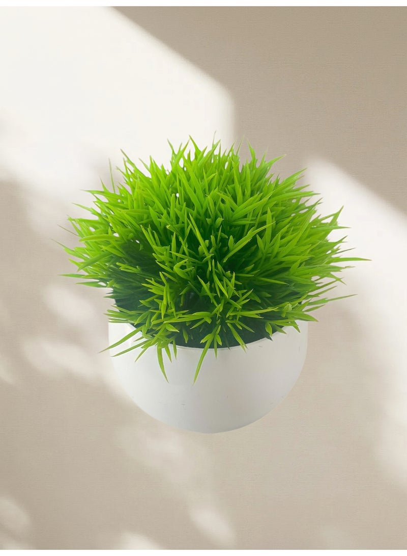 1pc Artificial Simulation Pruned Shrub Potted Plant, Mini Indoor Artificial Potted Plant, Small Plastic Plant, Simulated Greenery, Suitable for Room Decoration, Home Office, Desk Decoration, Exquisite Housewarming Gift, Ramadan Festival Gift. - Image 3