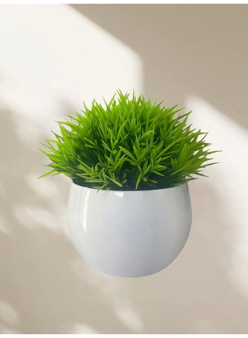 1pc Artificial Simulation Pruned Shrub Potted Plant, Mini Indoor Artificial Potted Plant, Small Plastic Plant, Simulated Greenery, Suitable for Room Decoration, Home Office, Desk Decoration, Exquisite Housewarming Gift, Ramadan Festival Gift. - Image 5