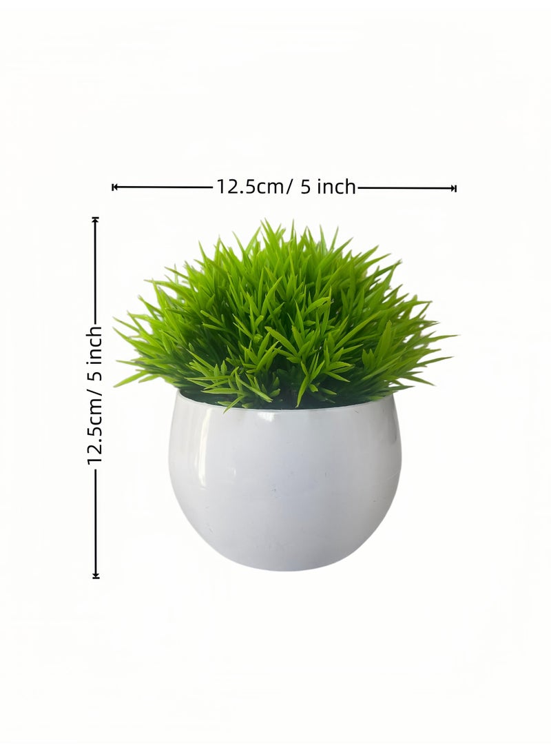1pc Artificial Simulation Pruned Shrub Potted Plant, Mini Indoor Artificial Potted Plant, Small Plastic Plant, Simulated Greenery, Suitable for Room Decoration, Home Office, Desk Decoration, Exquisite Housewarming Gift, Ramadan Festival Gift. - Image 4