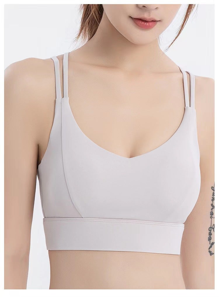 Rimless Vest Running Fitness Yoga Shockproof Sports Underwear Women'S Naked Seamless Breathable Yoga Bra - Image 2