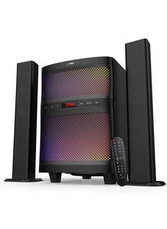 مكبر صوت  T200X 140 واط 2.1 قناة برج، مكبر صوت بلوتوث للوسائط المتعددة للتلفزيون مع موضوعات LED متعددة الالوان، USB، AUX، جهاز تحكم عن بعد