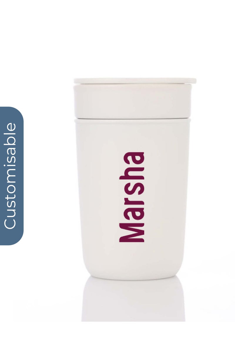 هانز لارسن كوب سيراميك فاخر مخصص مع غلاف واقي معاد تدويره - أبيض - Image 1