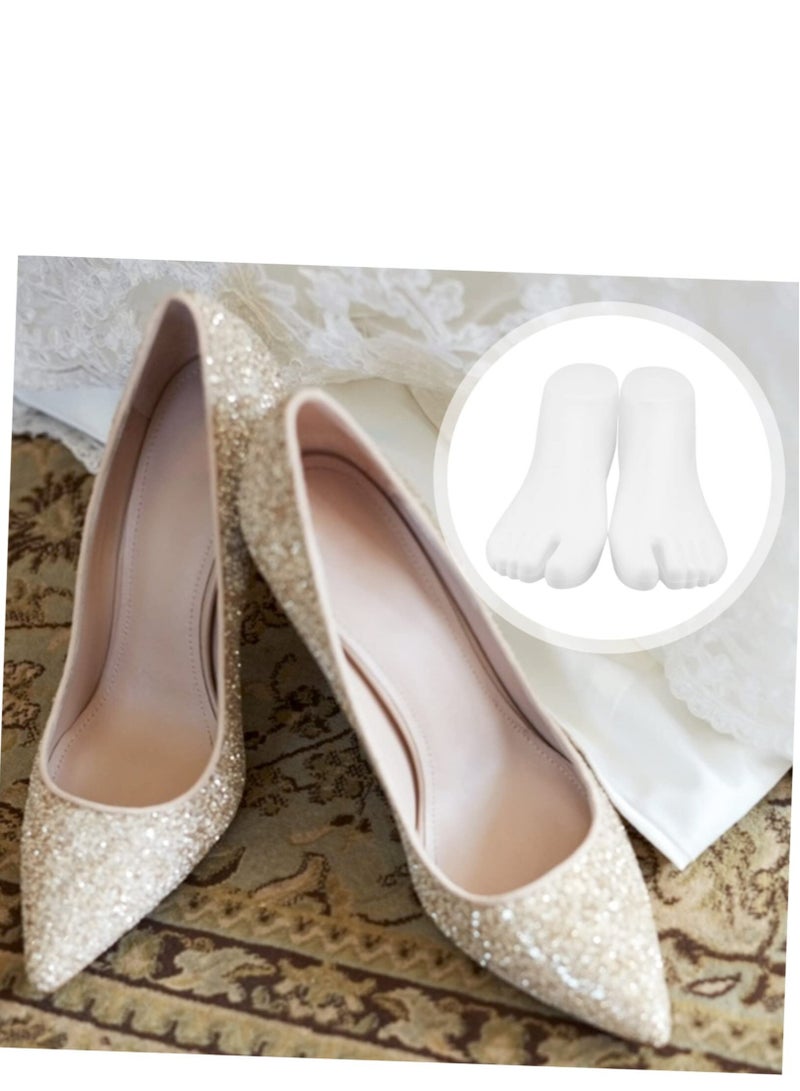 Generic 1 Pair Plastic Feet Foot Model Shoes Socks Sandal Support Shaper Tool Female Mannequin Foot Display Jewelry Sandal Shoe Sock Display Transparent  - Image 5