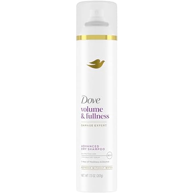 Dove Advanced Advanced Dry Shampoo Volume & Fullness Refresh & Revive Flat Hair Without Water for 2 Days of Freshness & Bounce 7.3 oz