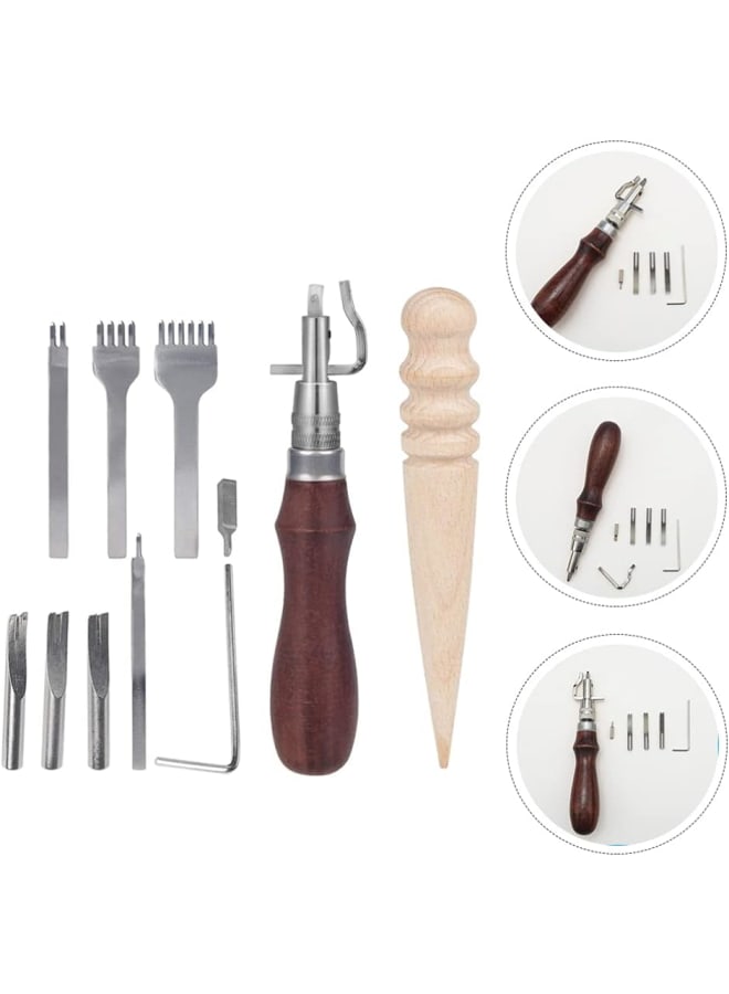 1 Set Stitching Punch Sewing Craft Tool Leather Stitching Pouch Kit for Stitching Punching (assorted)  - Image 5