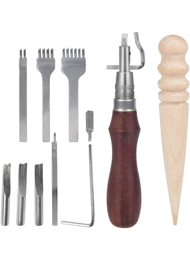 1 Set Stitching Punch Sewing Craft Tool Leather Stitching Pouch Kit for Stitching Punching (assorted)  - Image 1