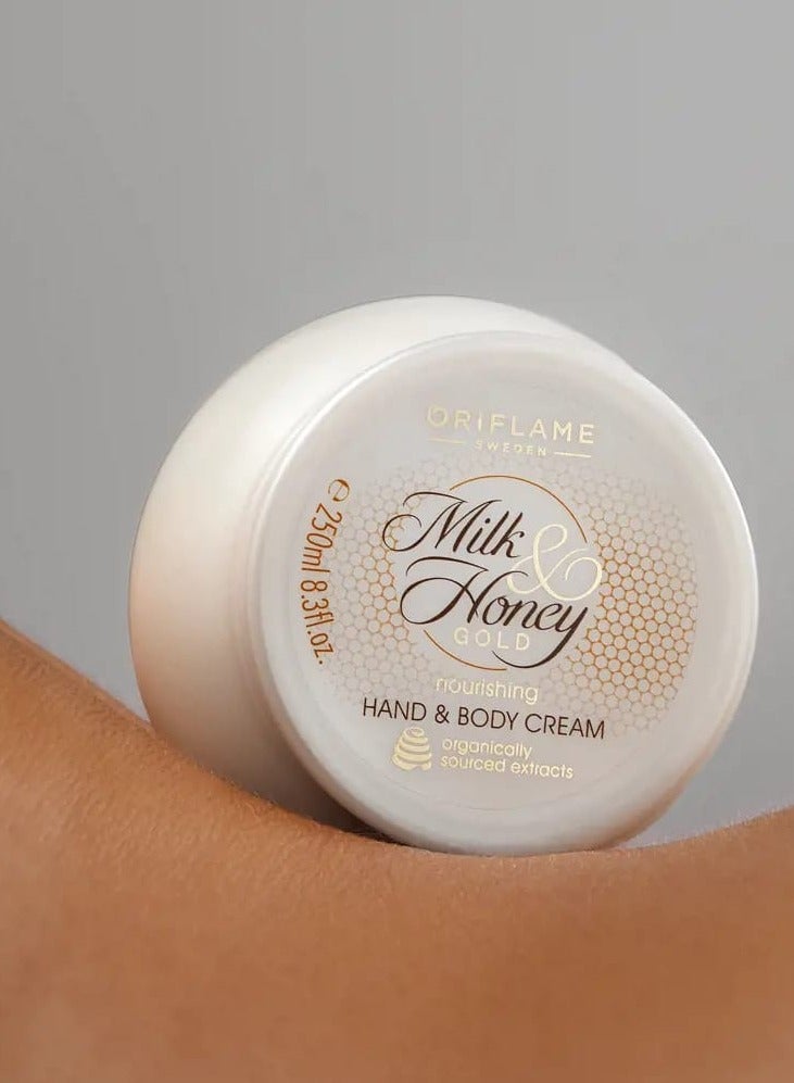 Oriflame Milk and Honey Gold Nourishing Hand & Body Cream - Image 2